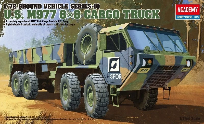U.S. M977 8x8 Cargo Truck 1:72 Plastic Model Kit ACADEMY - Immagine 1 di 1