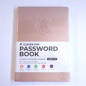 Clever Fox Password Book with alphabetical tabs. Internet Address Organizer - Picture 1 of 4