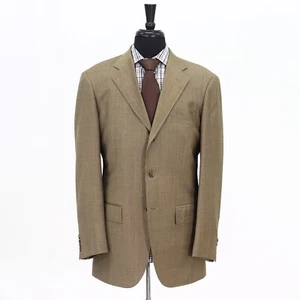 Ralph Lauren Polo 40R Beige Sport Coat Blazer Jacket Check 3B Wool - Picture 1 of 11