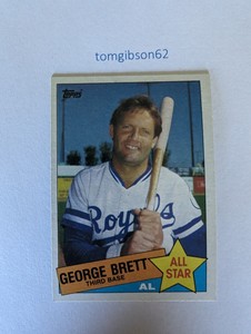 1985 Topps George Brett #703 Kansas City Royals Free Shipping