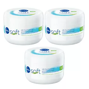 NIVEA Creme Soft 3 x 375ml 48h intensive Feuchtigkeit Vegane Formel - Bild 1 von 11