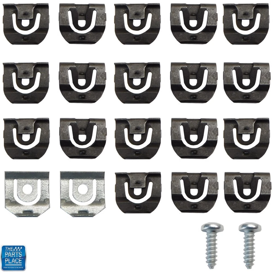 Chevrolet El Camino 1966-67 Kit de clip de moldura de ventana trasera - Kit de 22 piezas Foto 1 de 1