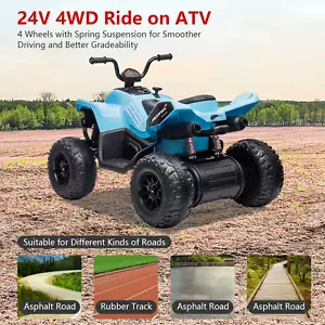 24V Battery Powered Kids Ride on Car ATV Electric Vehicle with Remote Control US - Picture 1 of 11