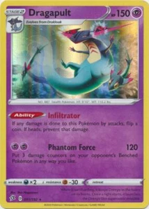 (SWSH02-091) Dragapult (Rare Holo) Pokemon Rebel Clash Karte # 91 - Bild 1 von 1