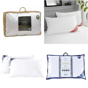 2 Pack Duck Feather & Down Pillow Extra Filling Firm Support for Restful Sleeep - Picture 1 of 18