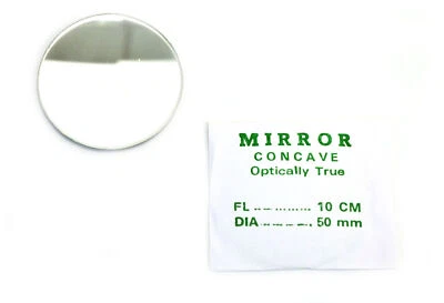 Eisco Labs Concave Mirror - Glass, dia 50mm, Focal length 100mm