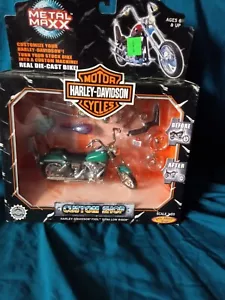 Vintage Harley Davidson Metal Maxx Diecast Custom Shop New 2000 - Picture 1 of 10