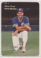 1986 Mother's Cookies Seattle Mariners Stadium Giveaway Edwin Nunez #24
