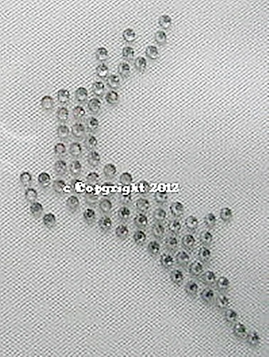 Hotfix Bügelbild Strass Reh Hirsch li. Wiesn Tracht Springbock groß 120202   - Bild 1 von 1