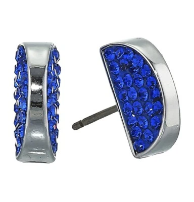 Kate Spade New York Sliced Scallops Pavè Studs Earrings Light Sapphire - Image 1 of 4