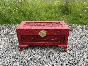 Vintage Oriental Camphor Wood Trunk / Box / Chest - Picture 1 of 11