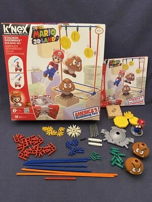 Vtg 2013 K'NEX Super Mario 3D Land Stacked Goombas Building Set Complete w Box - Image 1 of 4