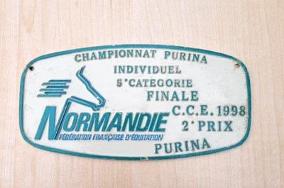 Vintage French Horse Equestrian Trophy Plaque France Paris Polo Collection Rare - Image 1 of 4