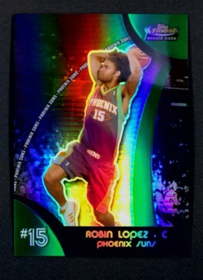 2007-08 Topps Finest 2008-09 Rookie Green Refractor/149 Robin Lopez #115 Foto 1 de 3