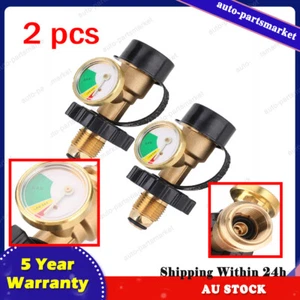 2pcs for QCC Gas Pressure Gauge Level Indicator Propane LPG Bottle Adaptor AU - Picture 1 of 10