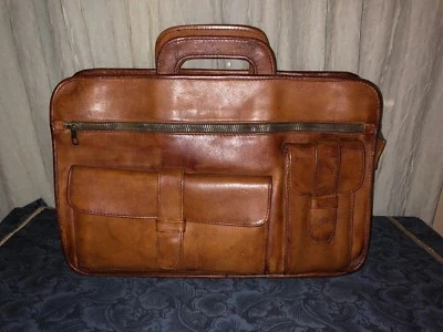✮ 1970s Tumi Leather Briefcase [Ultra Rare, Vintage, Amazing Tan Patina Bag]✮ - Image 1 of 4