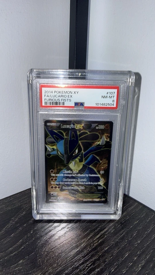 Lucario EX 107/111 XY PSA 8 (Comes With acrylic case) - Image 1 of 1