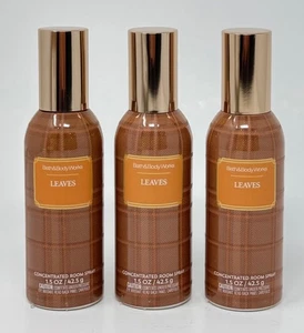 3 NEW BATH & BODY WORKS LEAVES CONCENTRATED ROOM SPRAY MIST AIR FRESHENER FALL - Picture 1 of 5