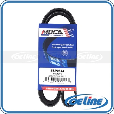 Cinturón serpentino 8PK1295 para Mercedes-Benz SL55 CL55 S55 E55 G55 AMG Cadillac XLR Foto 1 de 4