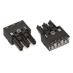 770-203 WAGO 3WAY BLACK CONNECTOR SCREW DOWN PLUG - Picture 1 of 1