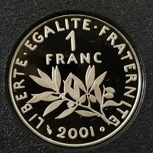1 FRANC SEMEUSE 2001 BE BELLE EPREUVE 35000 Ex. FRANCE / UNC ISSUE DU COFFRET - Picture 1 of 2