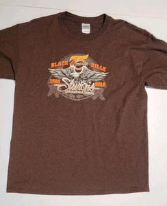 Sturgis Black Hills Rally 75th Anniversary Mens Black T Shirt 2015 Size L - Picture 1 of 5