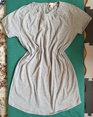 Michael Kors T-Shirt Dress XL Silver Rhinestone Logo Gray Cotton Y2K Mean Girl - Image 1 of 4