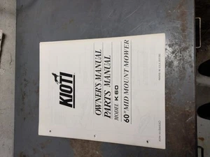 Kioti K60 Mid Mower 60" Owners / Parts Manual Catalog Book - Picture 1 of 2