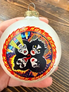 Kiss Rock and Roll Over Rock and Roll Round 1997 Christmas Tree Ornament - Picture 1 of 8