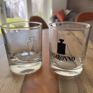 Disaronno Amaretto Glass pair white and black - Picture 1 of 2