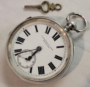 Beautiful Waltham Model 1882, early Waltham UK English Sterling case, Key Wound - Picture 1 of 9