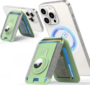 Mag-Safe with AirTag Holder,Magnetic Adjustable Stand, Light Green - Picture 1 of 7