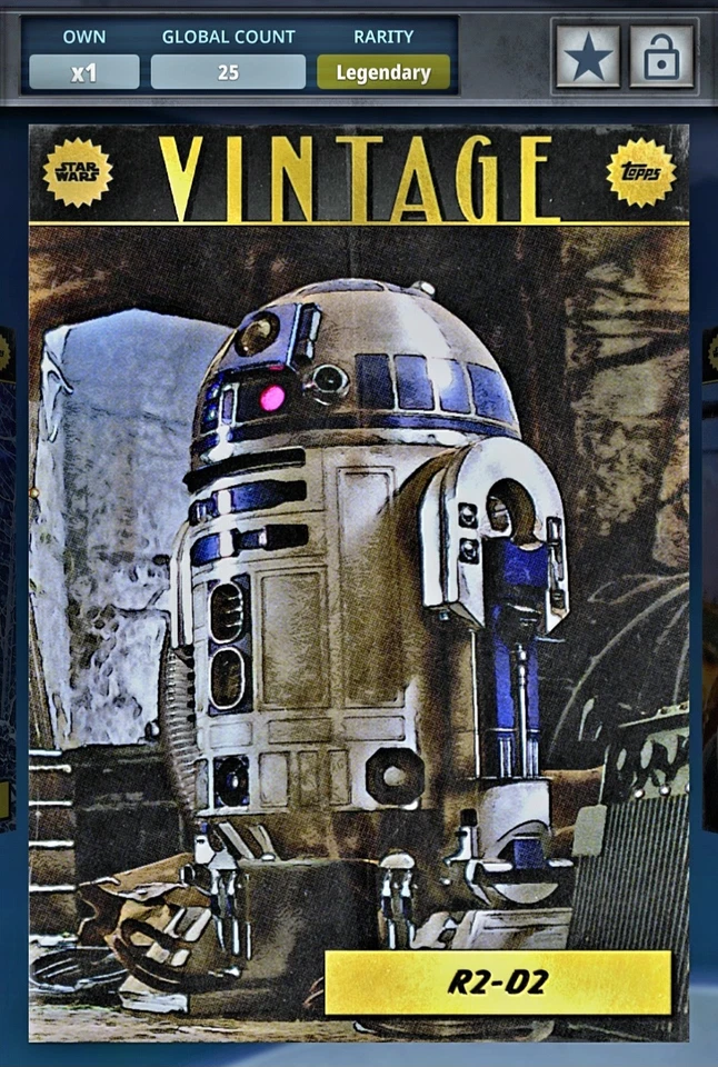 Topps Star Wars Digital Card Legendary 2025 Vintage R2-D2 (25cc) - Image 1 of 4
