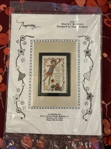 C-25 NEU IMAGINIEREND GEZÄHLTES KREUZSTICH-SET "VERRÜCKTE FRAU" - Bild 1 von 6