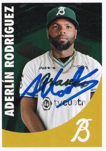 ADERLIN RODRIGUEZ SIGNED AUTO 2025 PANINI LMB 100 ANOS STICKER CARD LEON BRAVOS - Picture 1 of 3