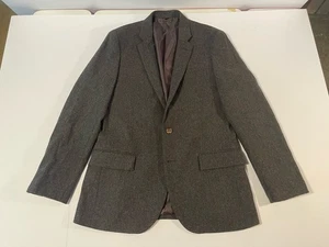 J Crew Men's 40R Thompson Charcoal Grey Tweed Herringbone Wool Blazer Jacket - Picture 1 of 7