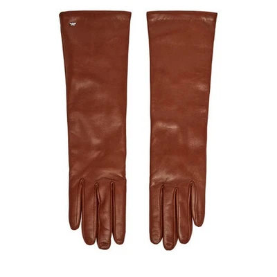 NEW Weekend Max Mara nappa Gloves guanti in vera nappa agnello marrone "SENAPE"  - Imagen 1 de 4