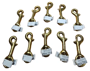 64-5018 1/2" Round Eye Swivel Bolt Snap LOT OF 10 Stanley Hardware Satin Bronze - Picture 1 of 5