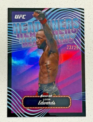2024 Topps Finest Ufc Leon Edwards Headliners Black 22/25 - Image 1 of 2