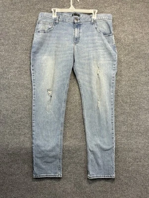 Pantalones de mezclilla INC Jeans para hombre 38x34 cómodos elásticos cónicos lavados ligeros Foto 1 de 4