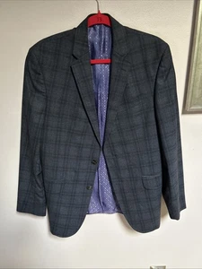 Blazer uomo lana Ted Baker London Endurance - grigio a quadri, taglia 40R, ottimo - Foto 1 di 8