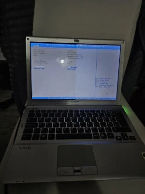 J478 Sony Vaio VGN-SR19XN Model PCG-5N2M Silver 13.3' For Parts Read Bios Test - Image 1 of 4