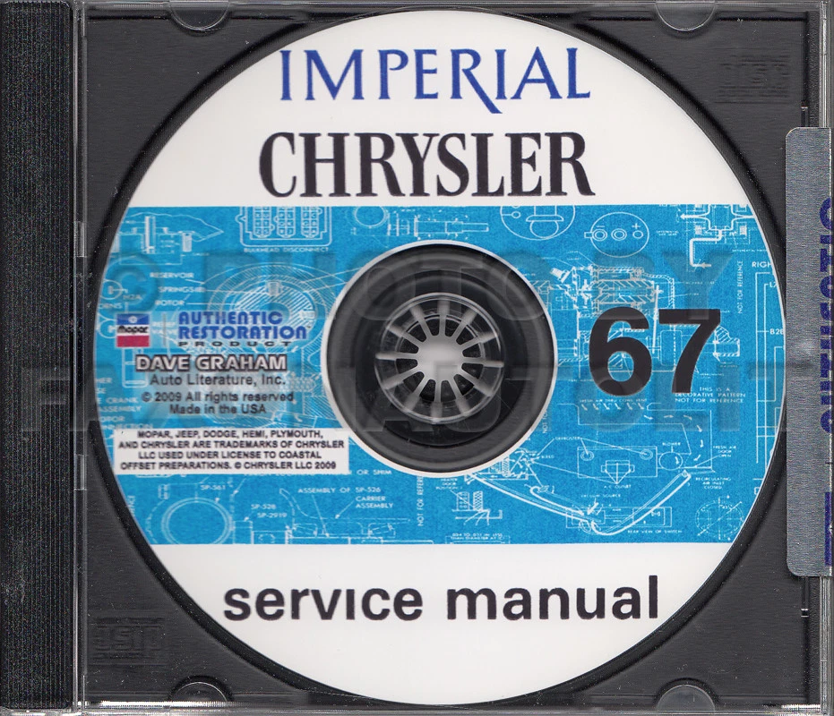 1967 Chrysler Negozio Manuale CD Nuovo Yorker 300 Imperial NEWPORT Lebaron, - Immagine 1 di 1