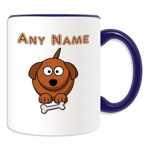 Personalisierte Geschenk Hund Tasse Spardose Tasse personalisieren Name Tee Kaffee albern Welpe - Bild 1 von 20