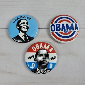 3 -Barack OBAMA VOTE '08 2008 Historic Presidential Campaign Button Pin Back Lot - Picture 1 of 3