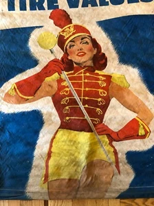 Goodyear Tire and Rubber Advertising Banner Majorette Gas Station Petroliana - Picture 1 of 10