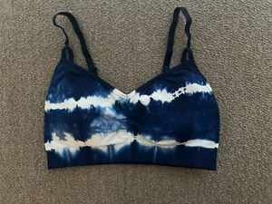 REGGISENO ATHLETA RENEW cravatta blu navy tinta donna taglia small nuovo senza etichette - Foto 1 di 3