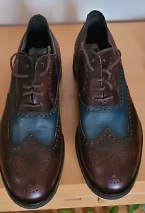 Harry of London 2 tone polished calf olive micro sole men dress shoes Size 47 F - Picture 1 of 7