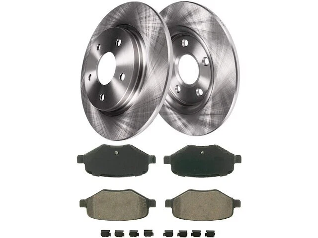 Kit de pastillas de freno y rotor de eje trasero Detroit para Lincoln MKS 2009-2012 33FXFV Foto 1 de 1