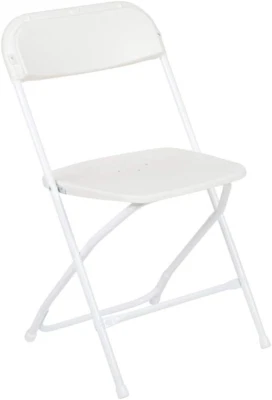 Hercules Series Plastic Folding Chairs for Parties and Weddings, Stackable Comme - Image 1 of 4